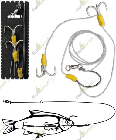 Готовый монтаж для ловли сома Black Cat 8/0 100 кг