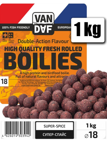 Бойлы VAN DAF Супер спайс , 18 мм. 1 кг.