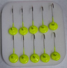 Джиг головка Таблетка форелевая 2.5 гр.жёлт.