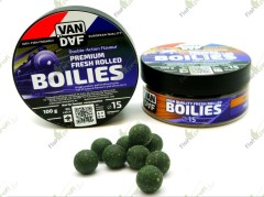 Насадочные бойлы VAN DAF PREMIUM Зеленогубая ракушка, коричневый, 15 мм. 100 г.