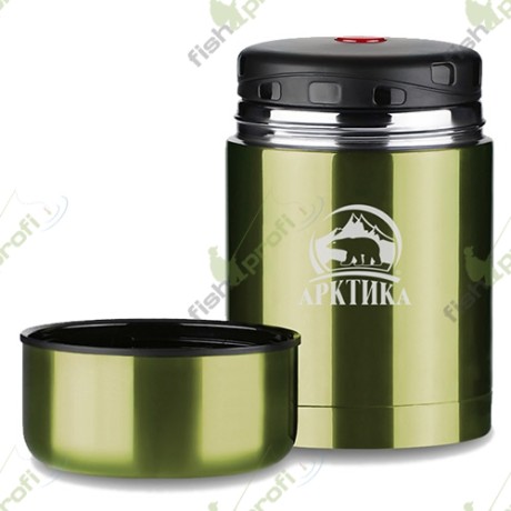 Термос бытовой ARCTICA (Арктика) вакуумный, с широким горлом цвет болотный, 500 мл.