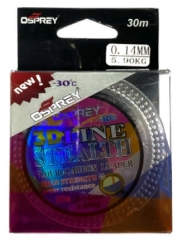 Леска флюорокарбоновая OSPREY 3D Lane STEALH 30 m, 0.14 mm