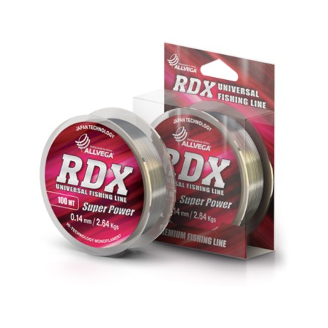 Леска монофильная ALLVEGA "RDX Universal" 100м 0,18мм (3,95кг) прозрачная