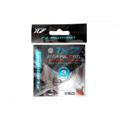 Поводок Flagman с двойником №4 7 вол 10кг 20см 3шт