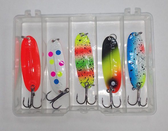 Набор №1 блёсен для форелевой рыбалки 7 гр. 5 шт.