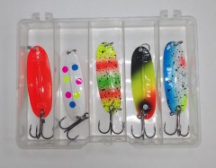 Набор №1 блёсен для форелевой рыбалки 7 гр. 5 шт.