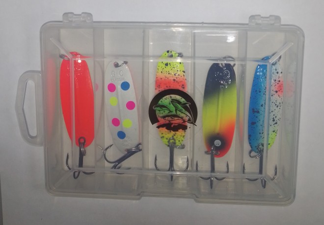 Набор №1 блёсен для форелевой рыбалки 7 гр. 5 шт.