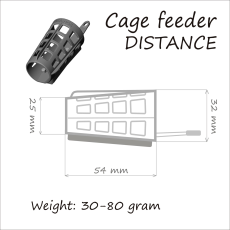 Кормушка ORANGE Distance Cage Feeder, 80 гр., в уп. 1 шт.