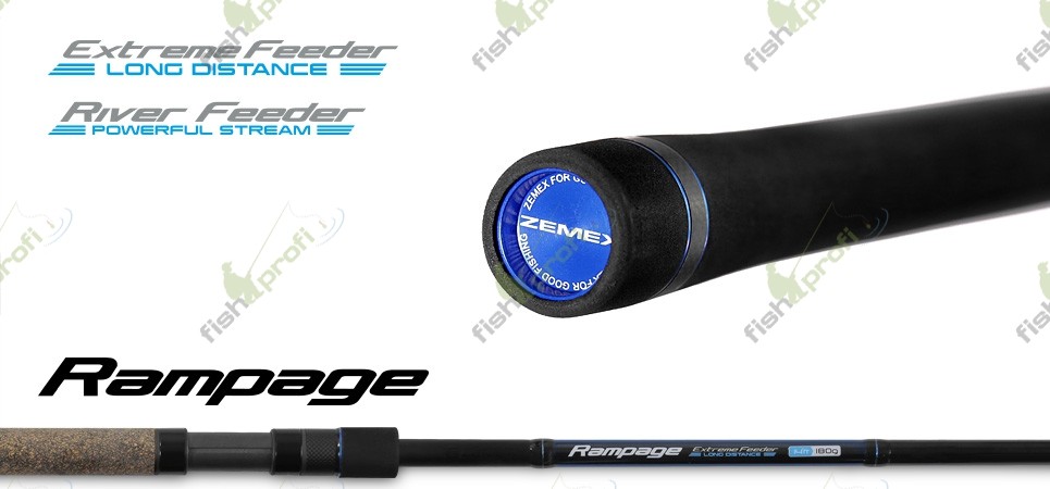 Удилище фидерное (фидер) ZEMEX RAMPAGE Extreme Feeder 14 ft - 180 g