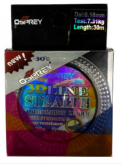 Леска флюорокарбоновая OSPREY 3D Lane STEALH 30 m, 0.16 mm