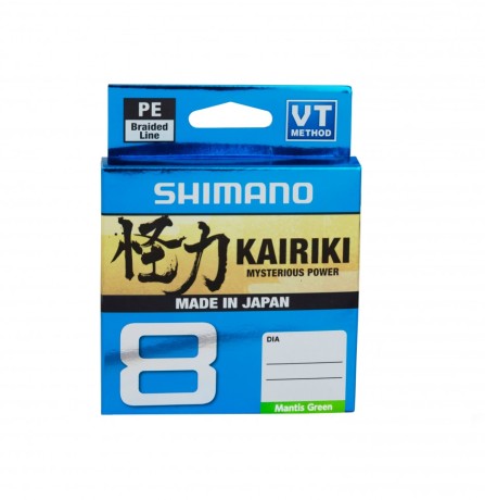 Леска плетёная Shimano Kairiki 8 PE 150м зеленая 0.230mm/22.5kg