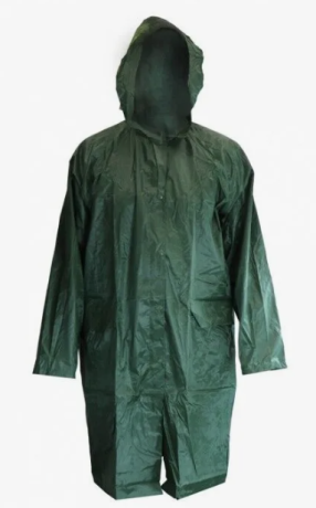 Плащ дождевик рыбацкий на молнии и кнопках зелёный 5 XL