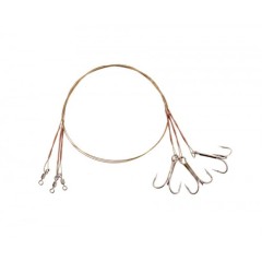 Поводок Flagman с тройником №4 7 вол 8кг 30см 3шт