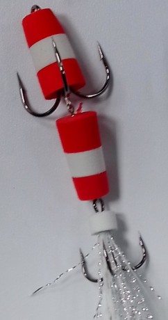 Приманка джиговая SIRENE Мандула -Флажок 8 см кр/бел