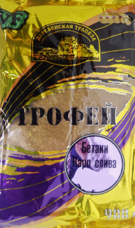 Прикормка Деревенская Трапеза VF Трофей Карп (бетаин) Слива 0.9 кг.