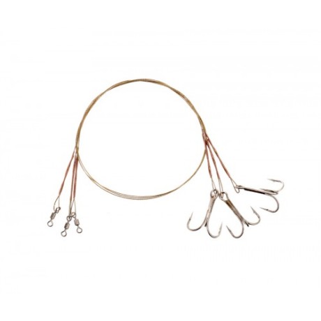 Поводок Flagman с тройником №6 7 вол 8кг 25см 3шт