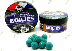 Насадочные бойлы VAN DAF PREMIUM Черная смородина, темно-синий, 15 мм. 100 г.