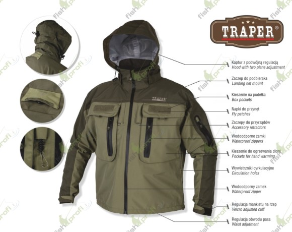 Куртка влаго-ветрозащитная с термослоем TRAPER AQUAPRO XXL