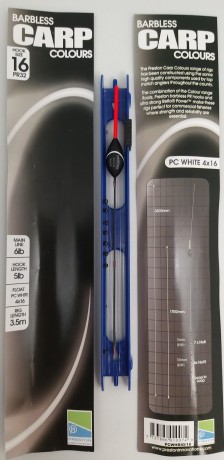 Поплавочная оснастка Preston PC WHITE RIG 4x16 3,5м (0,21мм/ 0,18мм) №16