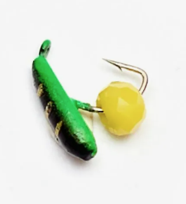 Мормышка черн+зел "ХРЕНЬ 3" шарик- сыр 0,65 гр