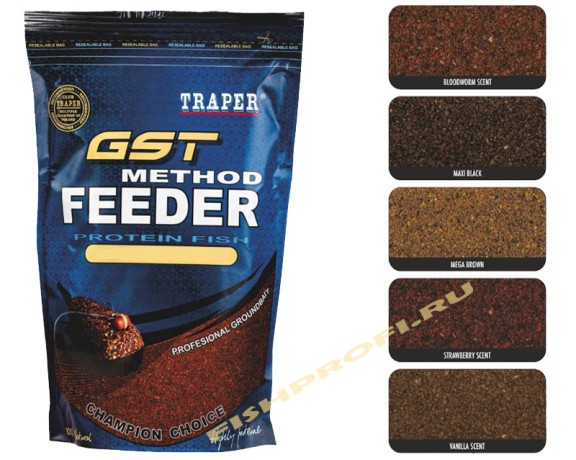 00236 Прикормка GST Метод Фидер Ваниль TRAPER GST Method Feeder Vanilla Scent 750гр