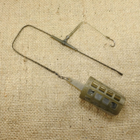 Оснастка фидерная ORANGE #28 Distance Cage Feeder Leadcore, 40 гр., в уп. 1 шт.