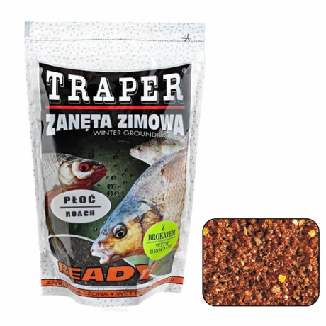 Прикормка Traper Ready Зимняя увлажненная Плотва 750гр