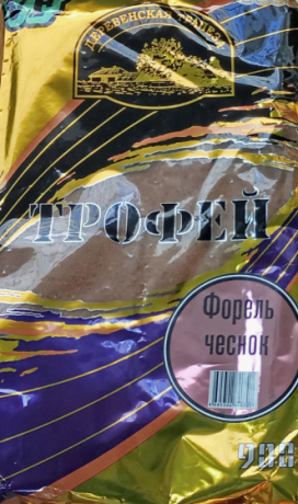 Прикормка Деревенская Трапеза VF Трофей Форель Чеснок 0.9 кг.