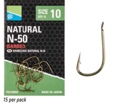 Крючки Preston NATURAL N-50 SIZE 12