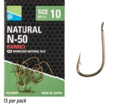 Крючки Preston NATURAL N-50 SIZE 12