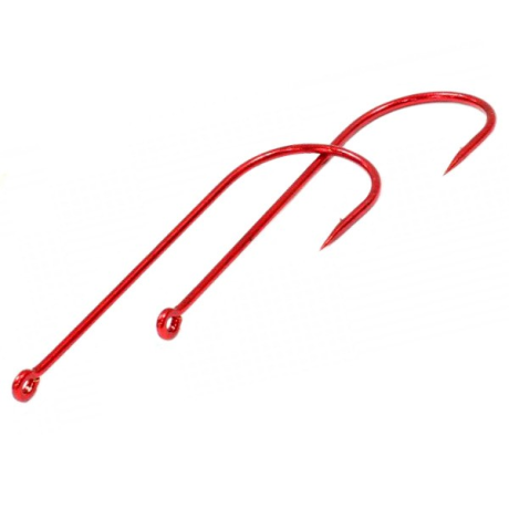 Крючки metsui ROUND, цвет red, размер № 12 (1 уп - 12 шт)
