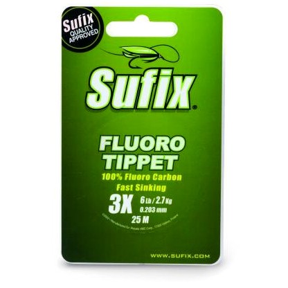 Леска SUFIX Fluoro Tippet прозрачная 25 м 0.318 мм 5,4 кг