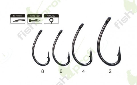 Крючки карповые CARP EXTREME Hikara (Япония)  чер. хром №8 ТРАПЕР