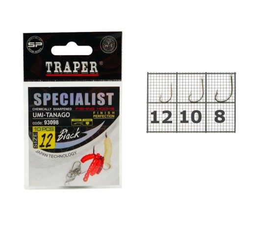93100  Крючки SPECIALIST UMI-TANAGO черные № 8 рыболовные