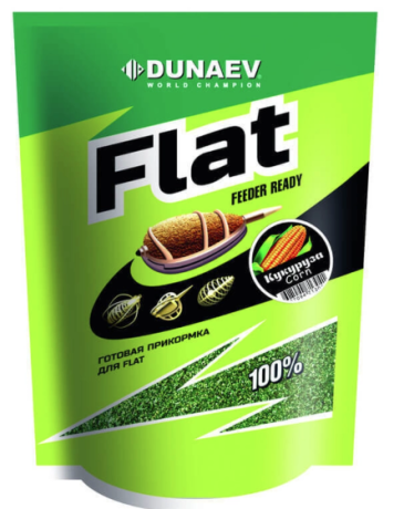 Прикормка Dunaev 1кг Flat Feeder Ready Кукуруза