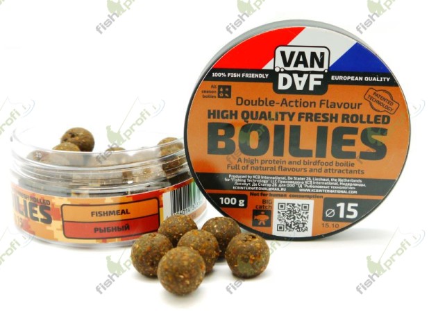 Бойлы VAN DAF Фишмил , 18 мм. коричневый, 100 г.