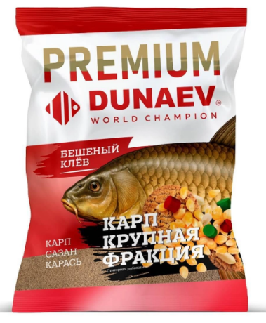 Прикормка "DUNAEV-PREMIUM" 1кг Карп-Сазан Крупная Фракция