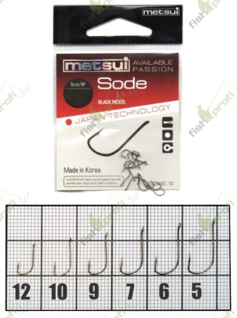 Крючки metsui SODE, цвет bln, размер № 05 (1 уп - 12 шт)
