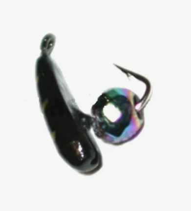 Мормышка черн+зел  "ХРЕНЬ 3" шарик- хамелеон  0,65 гр