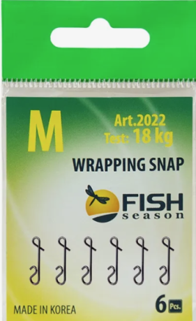 Застёжка безузловая  "Сезон Рыбалки" № М 18кг, 6шт
