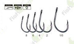 Крючки карповые CARP POWER Hikara (Япония)  чер. хром №8 ТРАПЕР