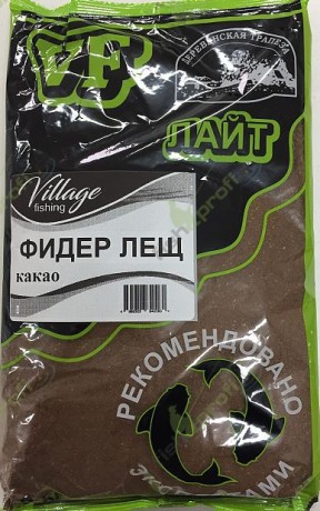 Прикормка Деревенская Трапеза VF Лайт фидер лещ Какао 0.9 кг.