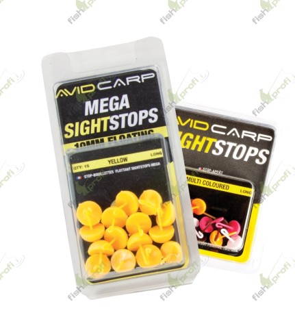 Стопор плавающий AVID CARP Бойл для карповой насадки короткий желтый