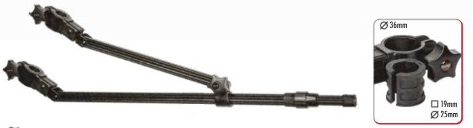 Кронштейн подставки под удилище TRAPER Match & Feeder II d36/25/19мм