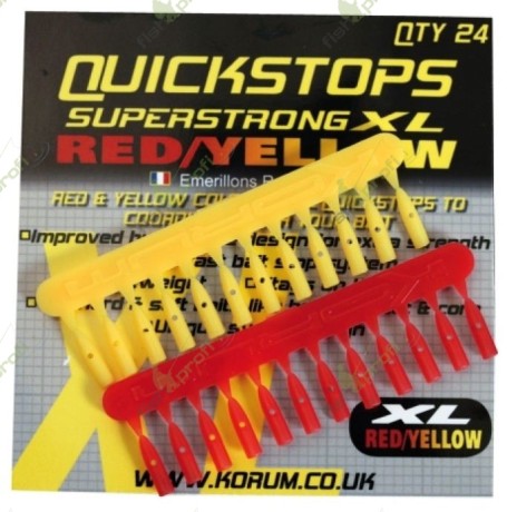 KORUM XL QUICKSTOPS Стопор для волосяной оснастки, XL красный/желтый
