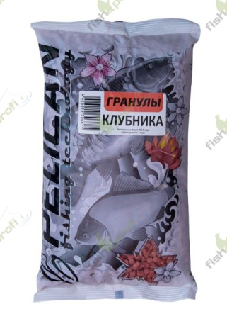 Прикормка PELICAN Гранулы Клубника 1 кг.