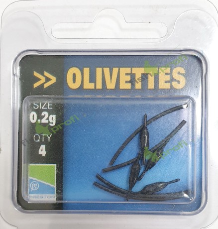 Грузило Preston OLIVETTE Оливка 0,2 гр