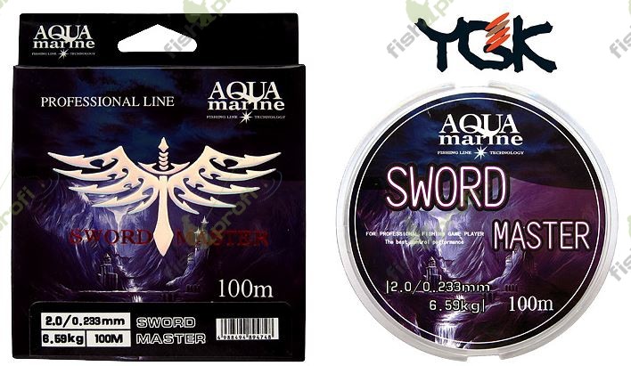 Леска рыболовная  YGK "SWORD MASTER" 2.0 (0,233 мм, 6.59.кг.)  100 м., светло-коричневая (Япония)