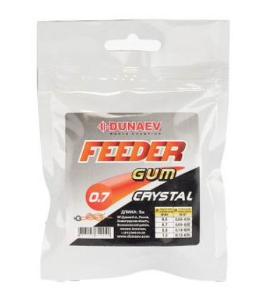 Dunaev Feeder Gum Clear 0.7mm  (0.09-0.12)