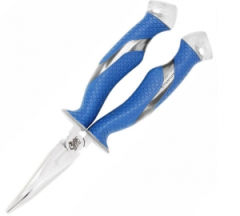 Плоскогубцы Cuda Bonded Bent Needle Nose Pliers игольчатые загнутые 22 см Titanium Nitrid
